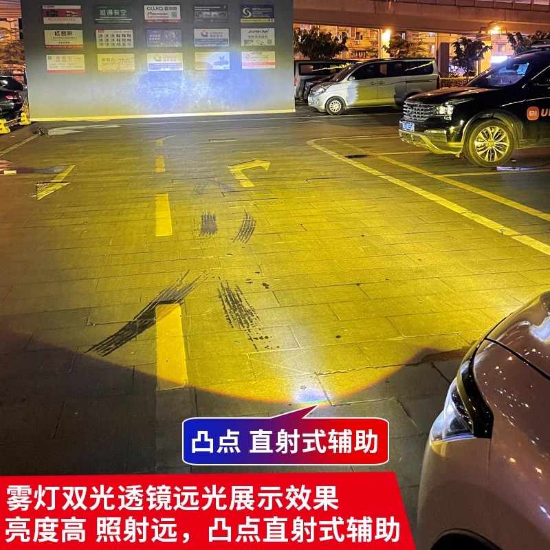 汽車雙光透鏡霧燈，雙燈杯款
