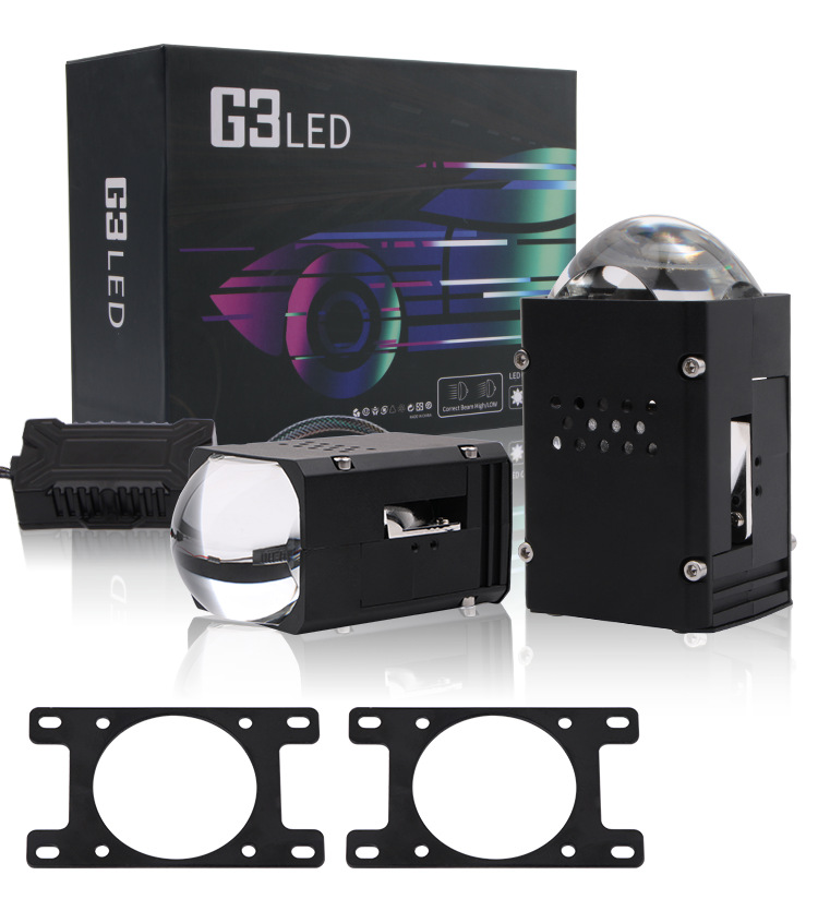 汽車LED大燈，1.8寸大燈，矩陣雙光透鏡大燈1