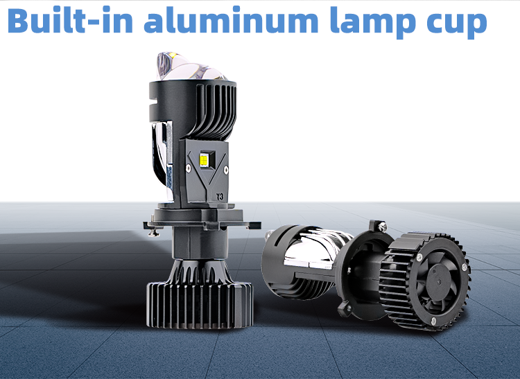  Y3Pro汽車H4透鏡LED激光大燈遠(yuǎn)近一體超亮激光車燈無(wú)損激光直射小透鏡4