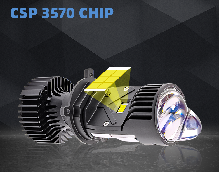  Y3Pro汽車H4透鏡LED激光大燈遠(yuǎn)近一體超亮激光車燈無(wú)損激光直射小透鏡3