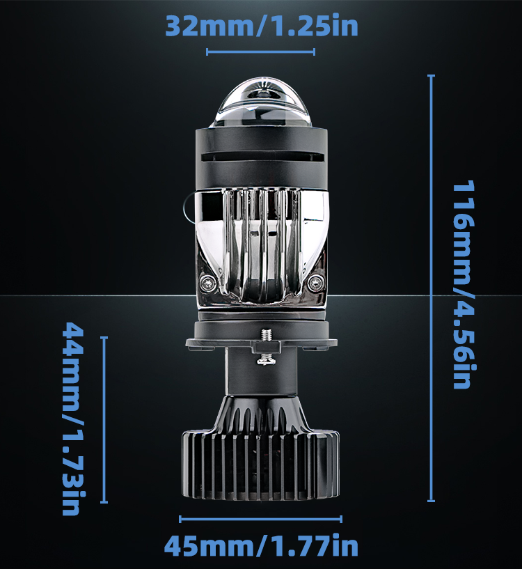  Y3Pro汽車H4透鏡LED激光大燈遠(yuǎn)近一體超亮激光車燈無(wú)損激光直射小透鏡5