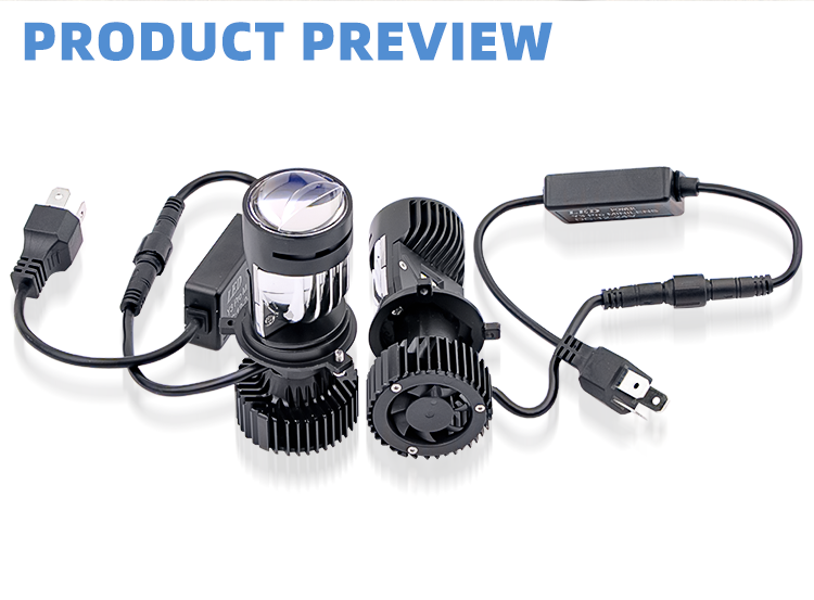  Y3Pro汽車H4透鏡LED激光大燈遠(yuǎn)近一體超亮激光車燈無(wú)損激光直射小透鏡2